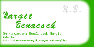 margit benacsek business card